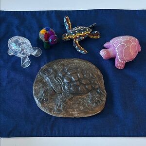 Colorful Turtle Figurine Set